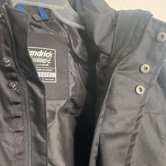 HENDRICK Collection Men’s Fully Lined Black Hooded Jacket Size M - Picture 3 of 11